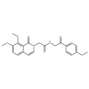 2-[7,8-dimethoxy-1-oxo-2(1H)-phthalazinyl]-N-[2-(4-methoxyphenyl)-2-oxoethyl]acetamide结构式