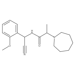 2-(Azepan-1-yl)-N-[cyano-(2-methoxyphenyl)methyl]propanamide结构式