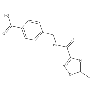 4-((5-Methyl-1,2,4-oxadiazole-3-carboxamido)methyl)benzoic acid Structure