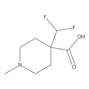 4-(Difluoromethyl)-1-methylpiperidine-4-carboxylic acid结构式