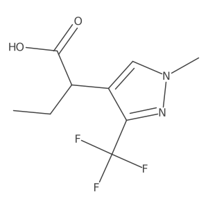 2-[1-methyl-3-(trifluoromethyl)-1H-pyrazol-4-yl]butanoic acid结构式
