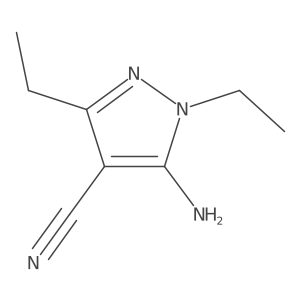 5-Amino-1,3-diethyl-1H-pyrazole-4-carbonitrile Structure