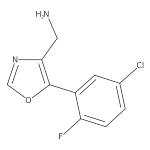 [5-(5-Chloro-2-fluorophenyl)-1,3-oxazol-4-yl]methanamine Structure