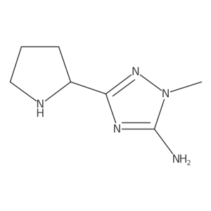1-methyl-3-(pyrrolidin-2-yl)-1H-1,2,4-triazol-5-amine结构式