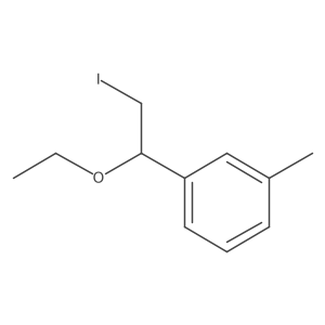 1-(1-Ethoxy-2-iodoethyl)-3-methylbenzene结构式