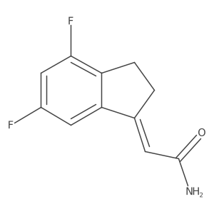 2-(4,6-Difluoroindan-1-ylidene)-acetamide, (E)- Structure