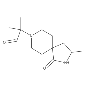 2-Methyl-2-(3-methyl-1-oxo-2,8-diazaspiro[4.5]decan-8-yl)propanal Structure