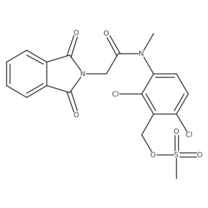 2,6-dichloro-3-[N-methyl-N-(phthalimidoacetyl)amino]benzyl methanesulfonate Structure