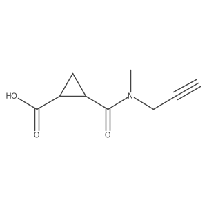 (1S,2R)-2-[Methyl(prop-2-ynyl)carbamoyl]cyclopropane-1-carboxylic acid结构式