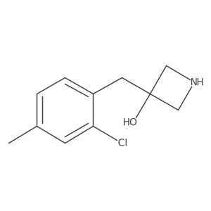 3-[(2-Chloro-4-methylphenyl)methyl]azetidin-3-ol结构式