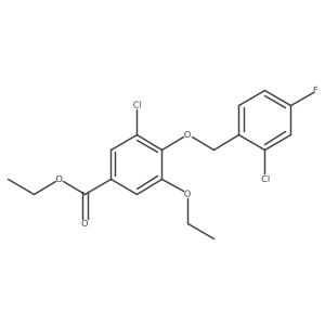 Ethyl 3-chloro-4-((2-chloro-4-fluorobenzyl)oxy)-5-ethoxybenzoate Structure