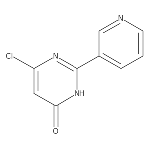 6-Chloro-2-(pyridin-3-yl)pyrimidin-4(3H)-one结构式