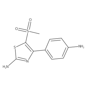 4-(4-Aminophenyl)-5-(methylsulfonyl)thiazol-2-amine Structure