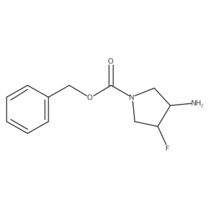 benzyl (3R,4R)-3-amino-4-fluoropyrrolidine-1-carboxylate Structure