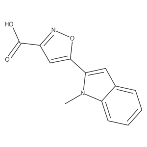 5-(1-methyl-1H-indol-2-yl)-1,2-oxazole-3-carboxylic acid结构式