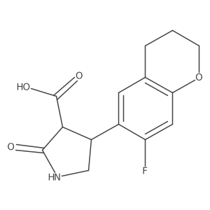 Rel-(3R,4S)-4-(7-fluorochroman-6-yl)-2-oxopyrrolidine-3-carboxylic acid Structure