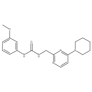 1-(3-Methoxyphenyl)-3-((4-(piperidin-1-yl)pyrimidin-2-yl)methyl)urea结构式