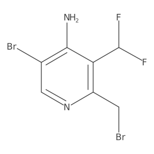 5-Bromo-2-(bromomethyl)-3-(difluoromethyl)pyridin-4-amine Structure