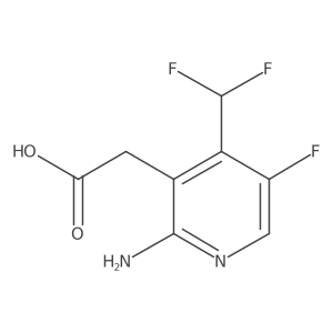 2-(2-Amino-4-(difluoromethyl)-5-fluoropyridin-3-yl)acetic acid Structure