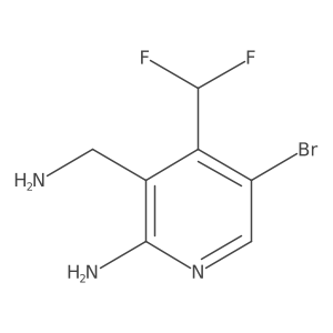 3-(Aminomethyl)-5-bromo-4-(difluoromethyl)pyridin-2-amine Structure