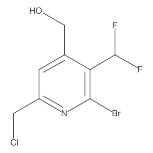 (2-Bromo-6-(chloromethyl)-3-(difluoromethyl)pyridin-4-yl)methanol Structure