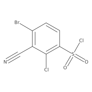 4-Bromo-2-chloro-3-cyanobenzenesulfonyl chloride结构式