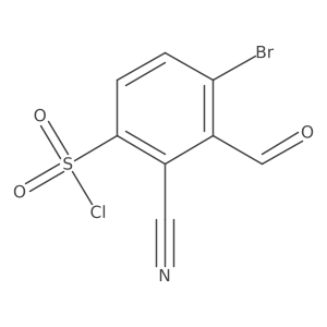 4-Bromo-2-cyano-3-formylbenzenesulfonyl chloride结构式