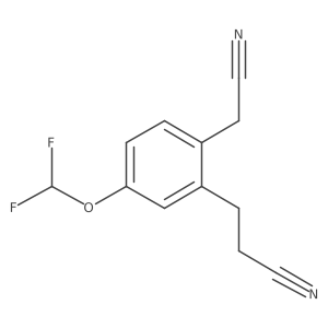 2-(2-Cyanoethyl)-4-(difluoromethoxy)phenylacetonitrile结构式