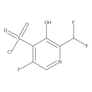 2-(Difluoromethyl)-5-fluoro-3-hydroxypyridine-4-sulfonyl chloride Structure