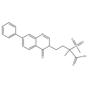 2-Methyl-2-(methylsulfonyl)-4-(4-oxo-7-phenylquinazolin-3(4h)-yl)butanoic acid Structure