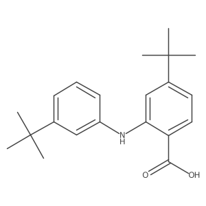 4-(tert-Butyl)-2-((3-(tert-butyl)phenyl)amino)benzoic acid结构式