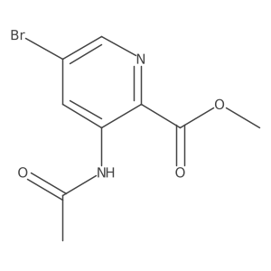 Methyl 5-bromo-3-acetamidopyridine-2-carboxylate Structure