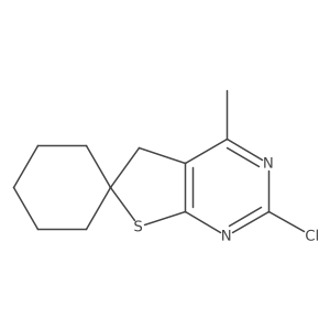2'-Chloro-4'-methyl-5'H-spiro[cyclohexane-1,6'-thieno[2,3-D]pyrimidine] Structure