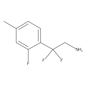 2,2-Difluoro-2-(2-fluoro-4-methylphenyl)ethan-1-amine结构式