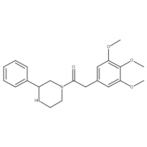 1-(3-Phenyl-1-piperazinyl)-2-(3,4,5-trimethoxyphenyl)ethanone Structure