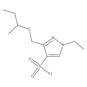 3-(sec-butoxymethyl)-1-ethyl-1H-pyrazole-4-sulfonyl chloride结构式