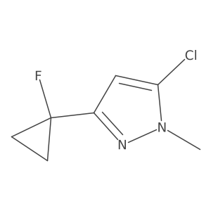 5-Chloro-3-(1-fluorocyclopropyl)-1-methyl-1H-pyrazole Structure