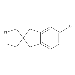 5-Bromo-1,3-dihydrospiro[indene-2,3'-pyrrolidine]结构式