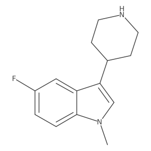 5-fluoro-1-methyl-3-(piperidin-4-yl)-1H-indole结构式