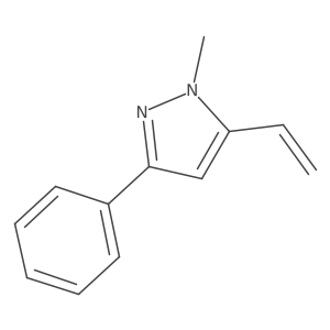 1-Methyl-3-phenyl-5-vinyl-1H-pyrazole Structure