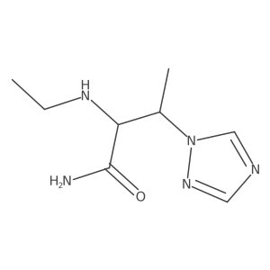 2-(ethylamino)-3-(1H-1,2,4-triazol-1-yl)butanamide Structure