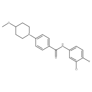 N-(3-chloro-4-fluorophenyl)-4-(4-methoxypiperidin-1-yl)benzamide Structure