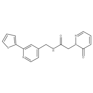 2-(6-oxopyridazin-1(6H)-yl)-N-((2-(thiophen-2-yl)pyridin-4-yl)methyl)acetamide结构式