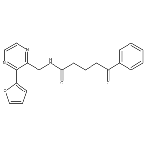 N-((3-(furan-2-yl)pyrazin-2-yl)methyl)-5-oxo-5-phenylpentanamide结构式