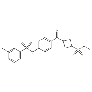 N-(4-(3-(ethylsulfonyl)azetidine-1-carbonyl)phenyl)-3-methylbenzenesulfonamide Structure