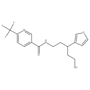 N-(5-hydroxy-3-(thiophen-3-yl)pentyl)-6-(trifluoromethyl)nicotinamide Structure