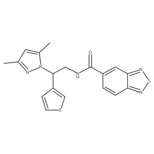 N-(2-(3,5-dimethyl-1H-pyrazol-1-yl)-2-(thiophen-3-yl)ethyl)benzo[c][1,2,5]thiadiazole-5-carboxamide结构式