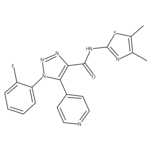 N-(4,5-dimethylthiazol-2-yl)-1-(2-fluorophenyl)-5-(pyridin-4-yl)-1H-1,2,3-triazole-4-carboxamide结构式