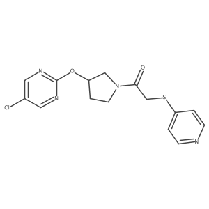 1-(3-((5-Chloropyrimidin-2-yl)oxy)pyrrolidin-1-yl)-2-(pyridin-4-ylthio)ethanone Structure