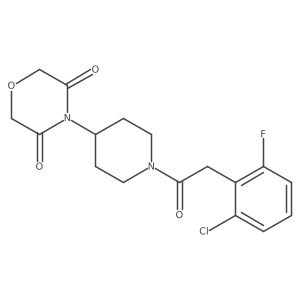 4-(1-(2-(2-Chloro-6-fluorophenyl)acetyl)piperidin-4-yl)morpholine-3,5-dione Structure